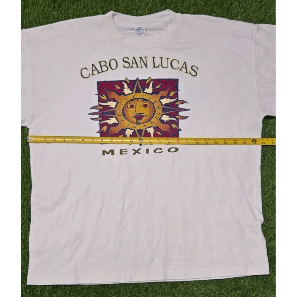 Vintage 90s Cabo San Lucas Mexico Sun T-Shirt XL Single Stitch Aloha Activewear - Picture 6 of 7